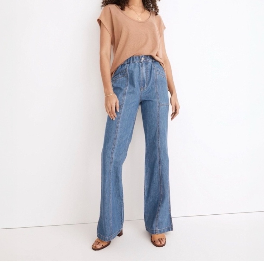 Madewell Denim Pull On Flare Jeans